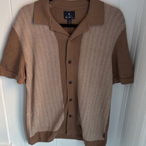 Ben Sherman Brown and Cream Zigzag Shirt
